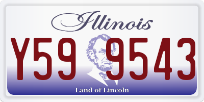 IL license plate Y599543