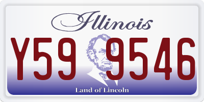 IL license plate Y599546