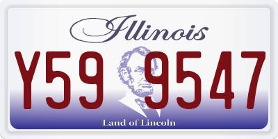 IL license plate Y599547