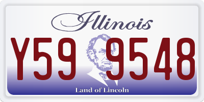 IL license plate Y599548