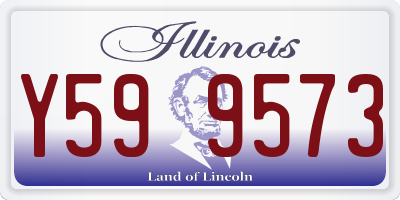 IL license plate Y599573