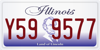 IL license plate Y599577