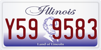 IL license plate Y599583
