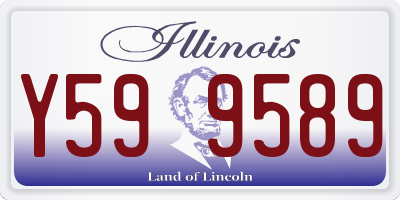 IL license plate Y599589