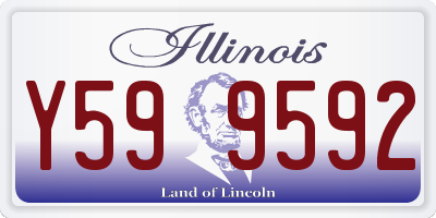 IL license plate Y599592