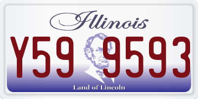 IL license plate Y599593