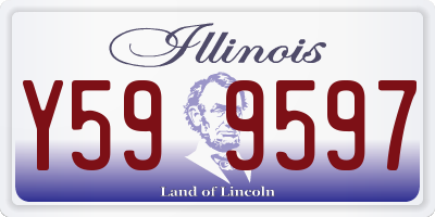 IL license plate Y599597