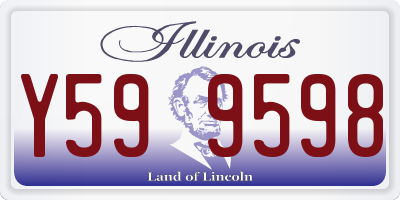 IL license plate Y599598