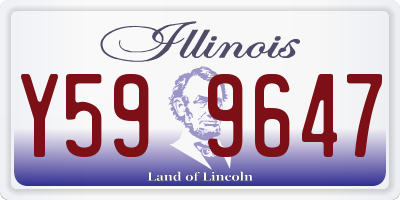 IL license plate Y599647