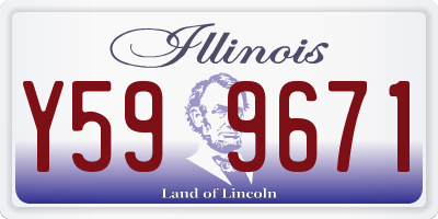 IL license plate Y599671