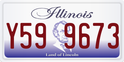 IL license plate Y599673