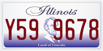 IL license plate Y599678