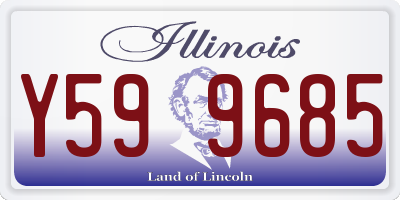 IL license plate Y599685