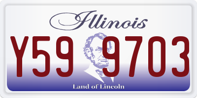 IL license plate Y599703