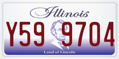 IL license plate Y599704
