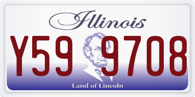 IL license plate Y599708