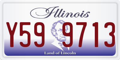 IL license plate Y599713