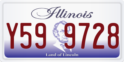IL license plate Y599728