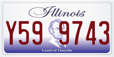 IL license plate Y599743