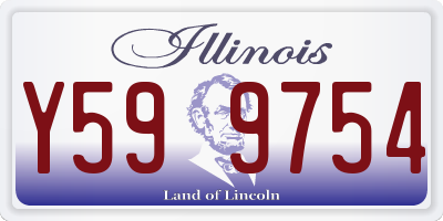 IL license plate Y599754
