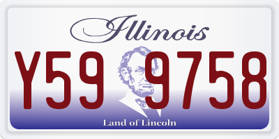 IL license plate Y599758
