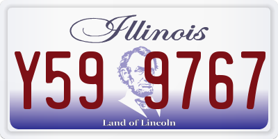 IL license plate Y599767