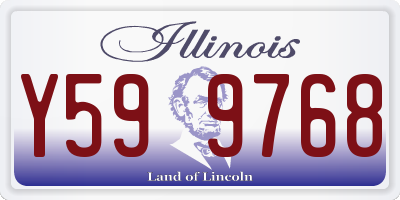 IL license plate Y599768
