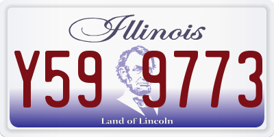 IL license plate Y599773
