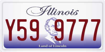 IL license plate Y599777