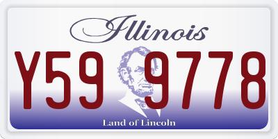 IL license plate Y599778