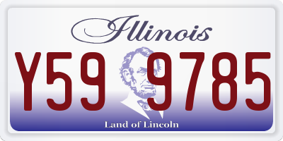 IL license plate Y599785