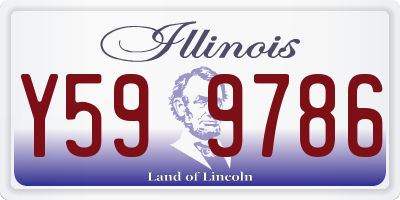IL license plate Y599786