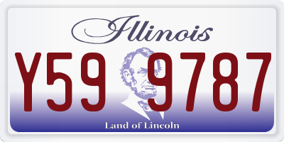 IL license plate Y599787