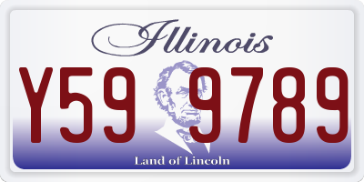 IL license plate Y599789