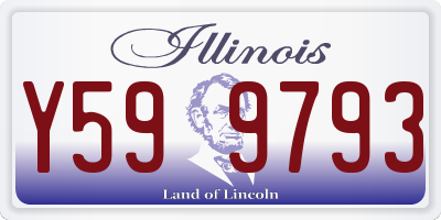 IL license plate Y599793