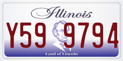 IL license plate Y599794