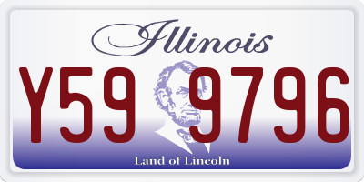 IL license plate Y599796