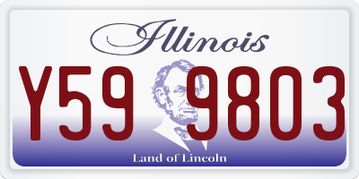 IL license plate Y599803