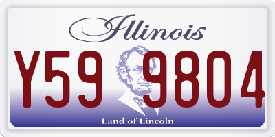 IL license plate Y599804