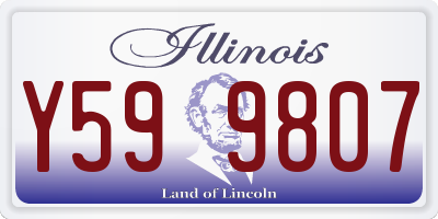 IL license plate Y599807