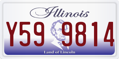 IL license plate Y599814