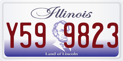 IL license plate Y599823