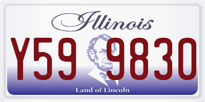 IL license plate Y599830