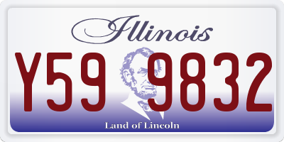 IL license plate Y599832