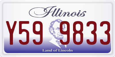 IL license plate Y599833