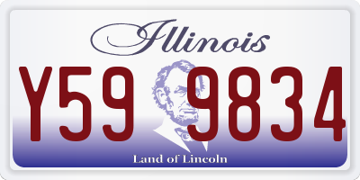 IL license plate Y599834