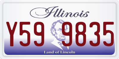 IL license plate Y599835