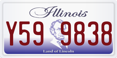 IL license plate Y599838