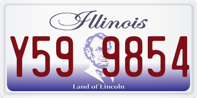 IL license plate Y599854