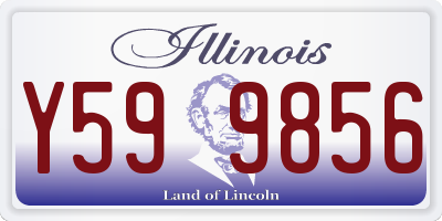 IL license plate Y599856